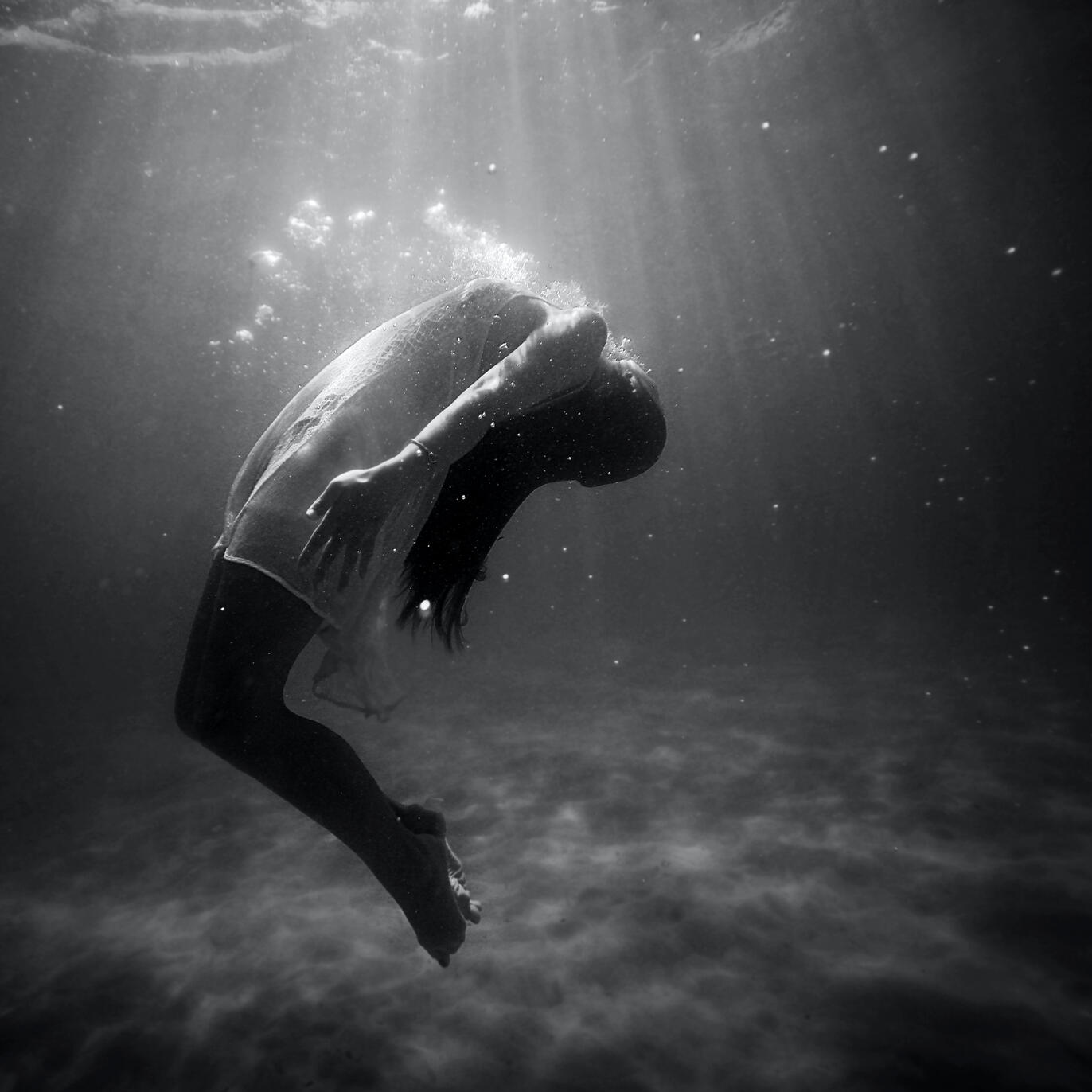 girl underwater